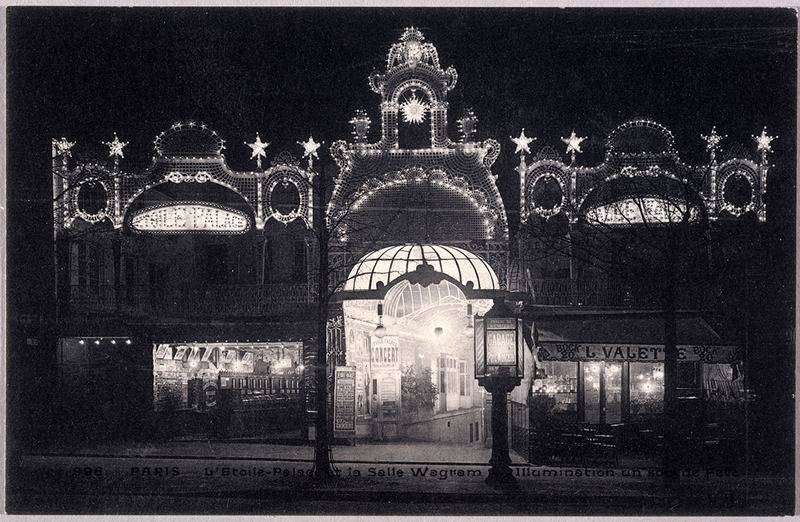 L’Étoile-palace et la salle Wagram, illumination un soir de fête