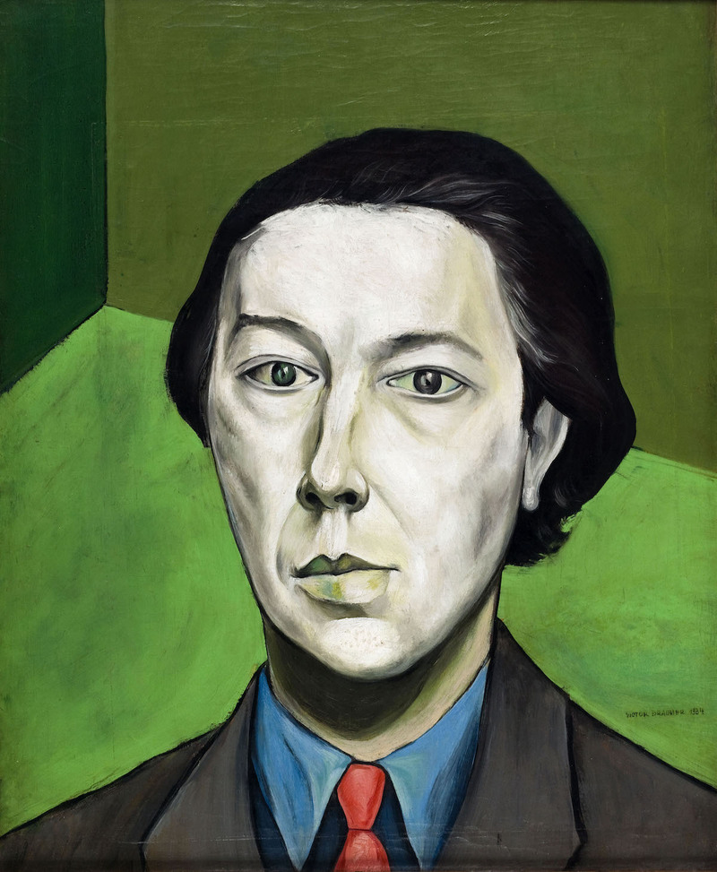 Victor Brauner, (1903-1966). « Portrait d’Andre? Breton », e?crivain franc?ais (1896-1966). Huile sur toile, 1934. Paris, muse?e d’Art mo- derne.