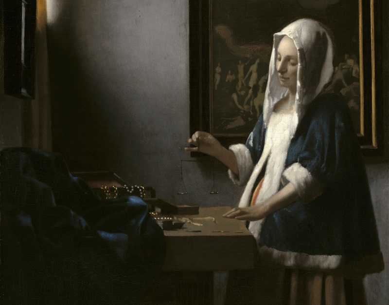 Vermeer_Jeune Femme +á la balance_Washington